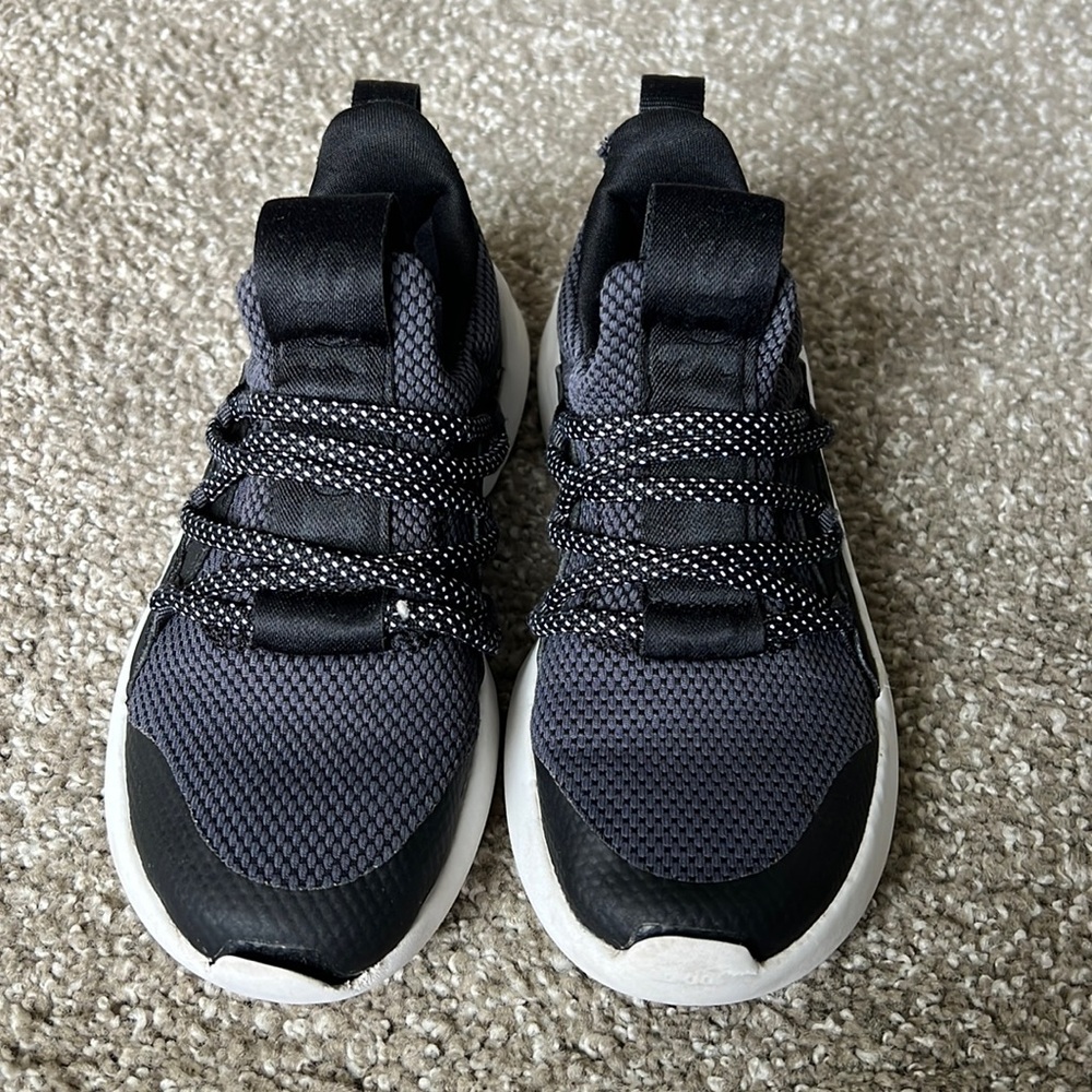 Black slip on adidas shoes size 13 kids- unisex